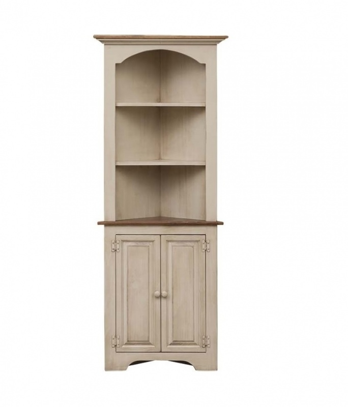 Corner Cabinet with open shelves - Carriage House Furnishings