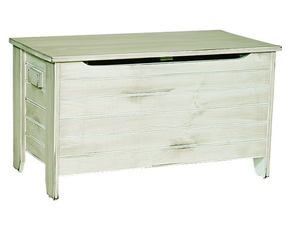 rustic white toy chest